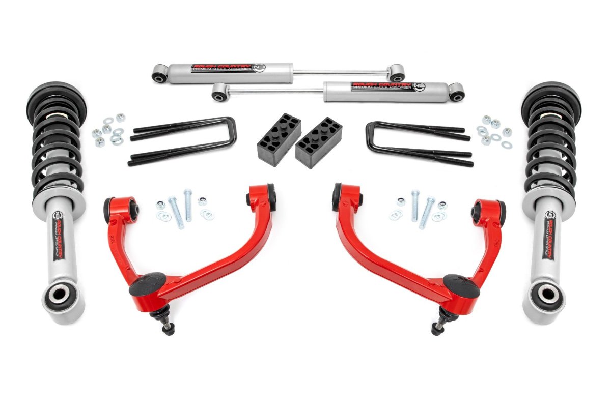 Ford F-150 Suspension Lift Kit - Rough Country - 3 Inch Lift + N3 Struts - '09-'13